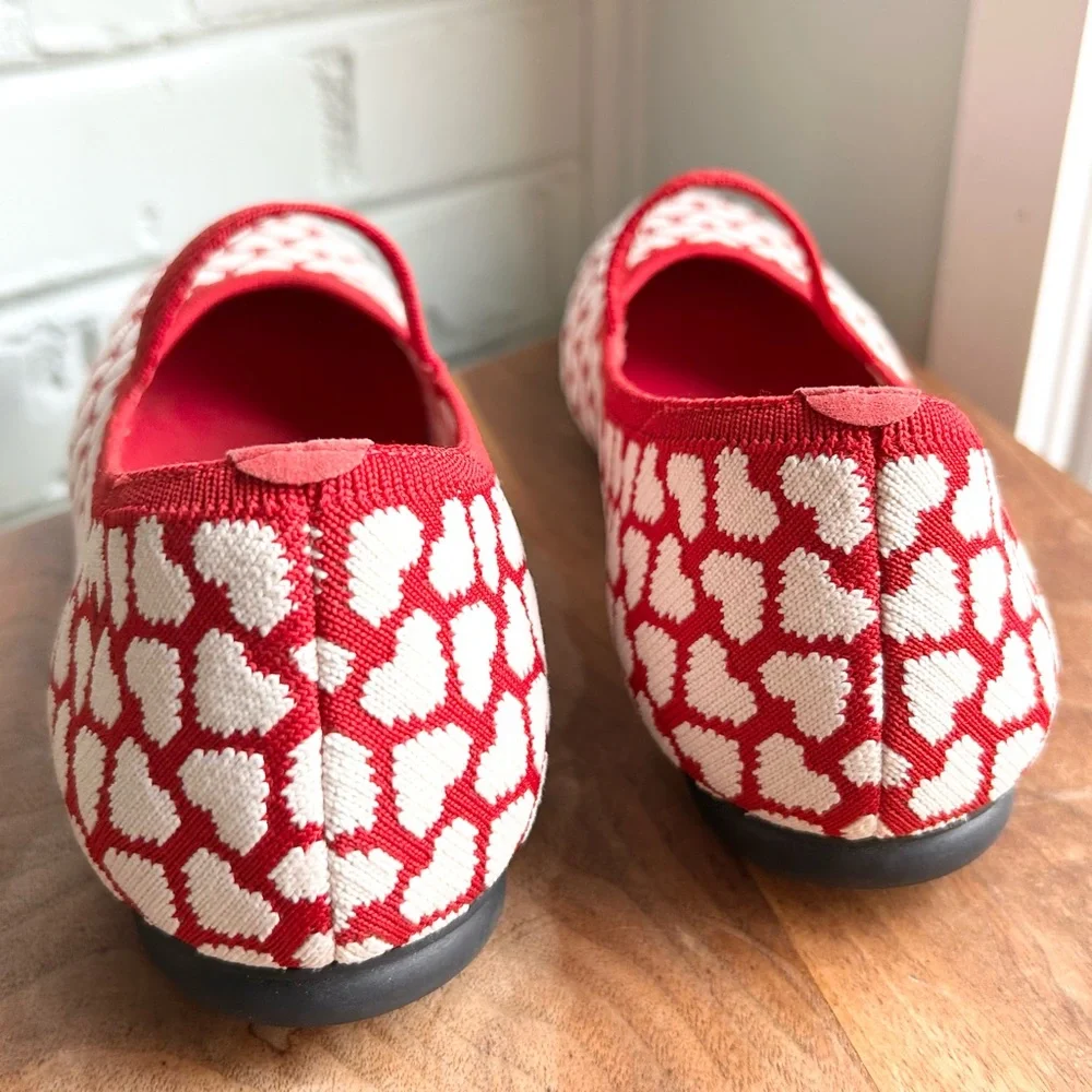 Vivaia Tamia Almond-Toe‎ Mary-Jane Valentine's Day Cream Ivory Red Heart 41 9.5